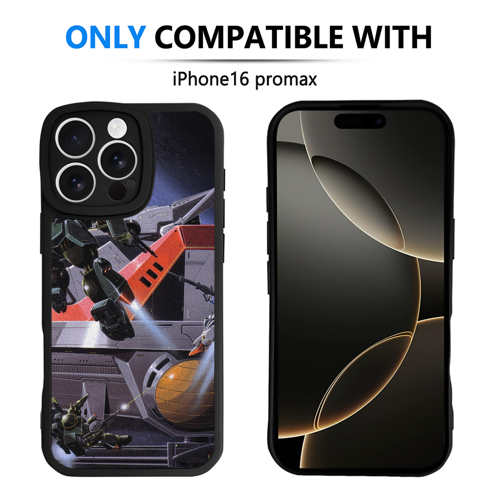 （画像用） 機動戦士ガンダム Mobile Suit Gundam 【iPhone 16シリーズ対応】シリコンスマホケース（レザー調） 材質：シリコン